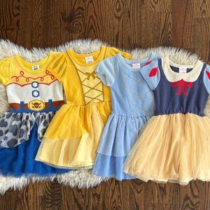 4T Toddler Girl Disney Four Princess Costume Dress Set